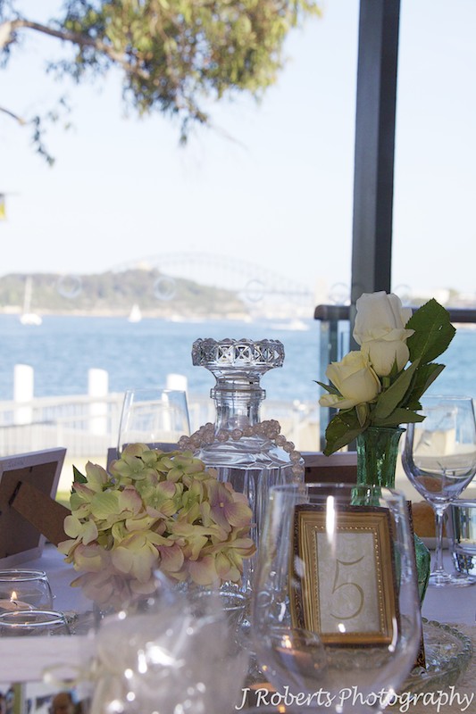 Table settings at The Deckhouse Woolwich = wedding photography sydney